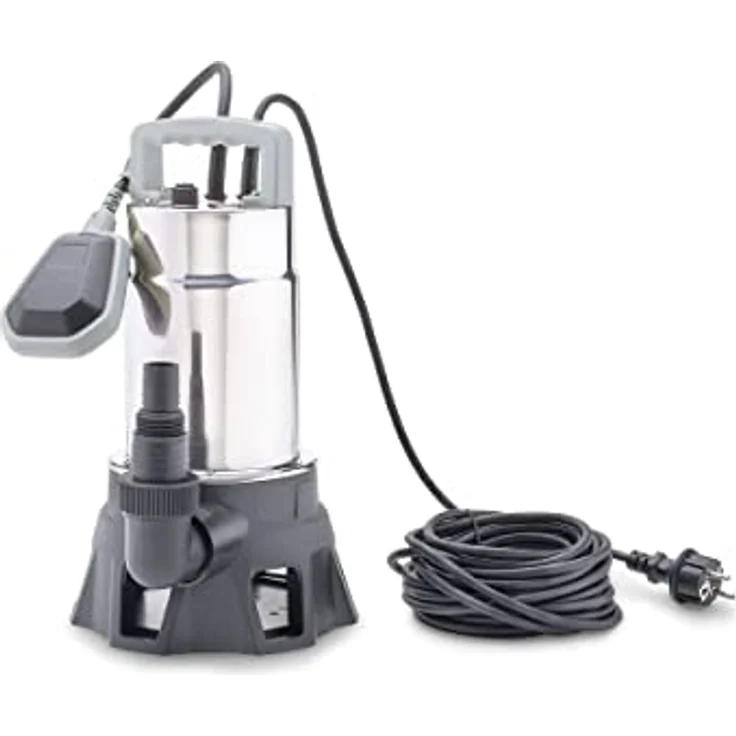 Pontec 87060 PondoDrain Mud 15000, grausilberne Entwässerungspumpe mit 500 W, für Baustellen, Teiche und Keller, Korngröße 25 mm, 230 V – Bild 3