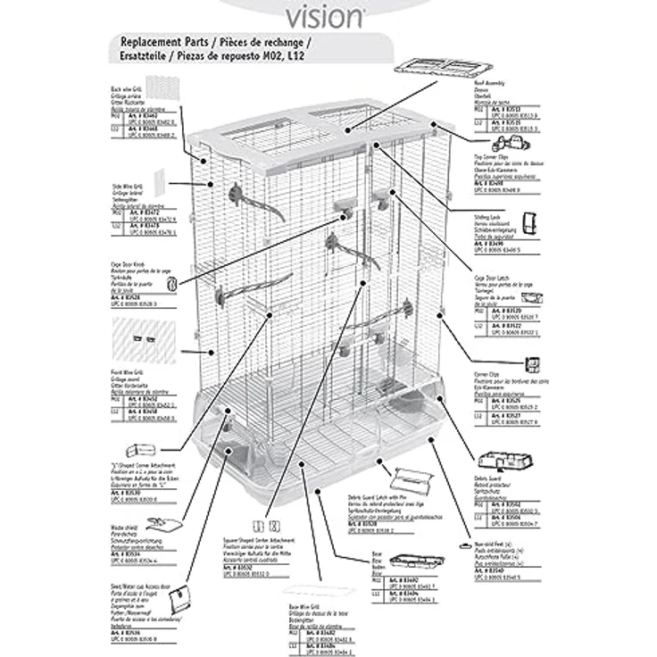 Vision Schmutz Guard Mehrweckverriegelung mit Pin Bird Cages – Bild 4
