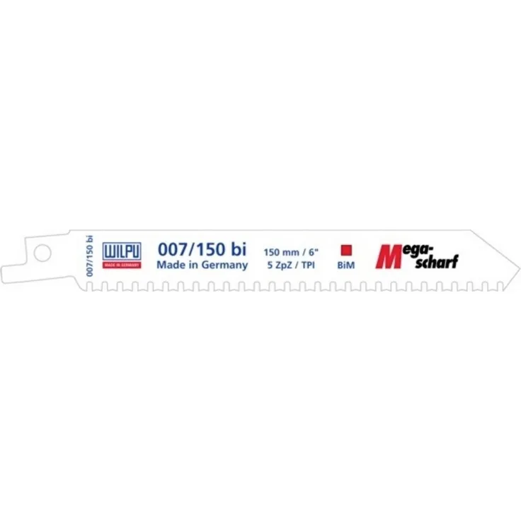 ALARM Werkzeuge 56060040 HSS Bimetall-Säbelsägeblatt, 5er Pack mit M-Zahnung 5 TPI, 205 mm Länge für Stahl, Buntmetalle, Holz und Kunststoff