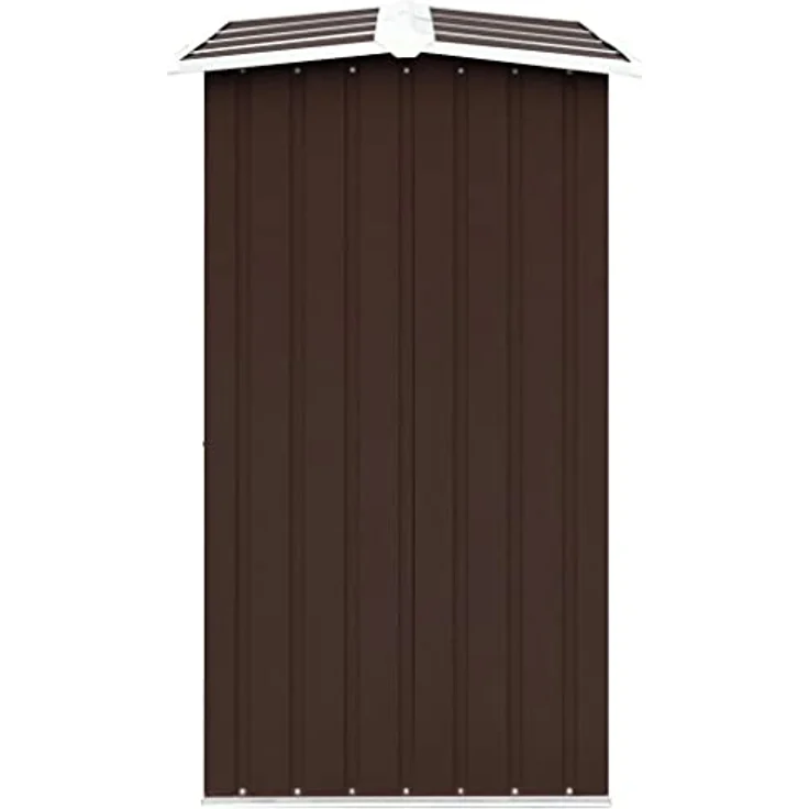 vidaXL Brennholzlager Kaminholzunterstand Brennholzregal Brennholzunterstand Kaminholzständer Holzlager Verzinkter Stahl 330x92x153cm Braun – Bild 5