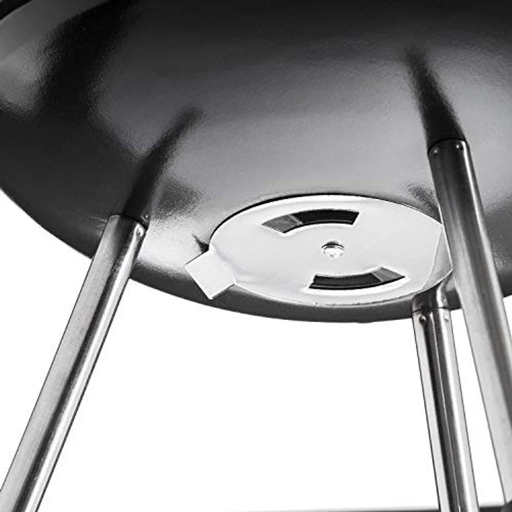 Micro BBQ Kugelgrill kompakter Reise Holzkohle-Grill Tischgrill Edelstahl emailliert 38cm - Grün – Bild 4