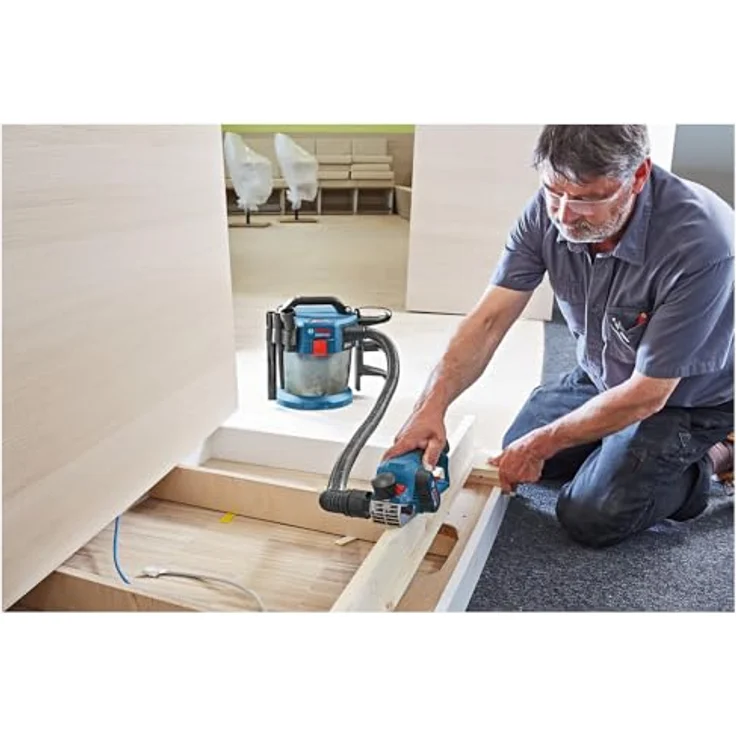 Bosch Professional 12V System Akku Hobel GHO 12V-20 (Hobelbreite max: 56 mm, inkl. 2x3,0 Ah Akku + Ladegerät, 2x Hobelmesser, in L-BOXX 136) – Bild 5
