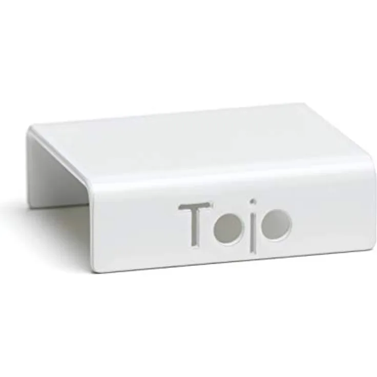Tojo Griff clip (1-St), U-förmiger Regalverbinder für hochstapler Regale, weiß/antrazit