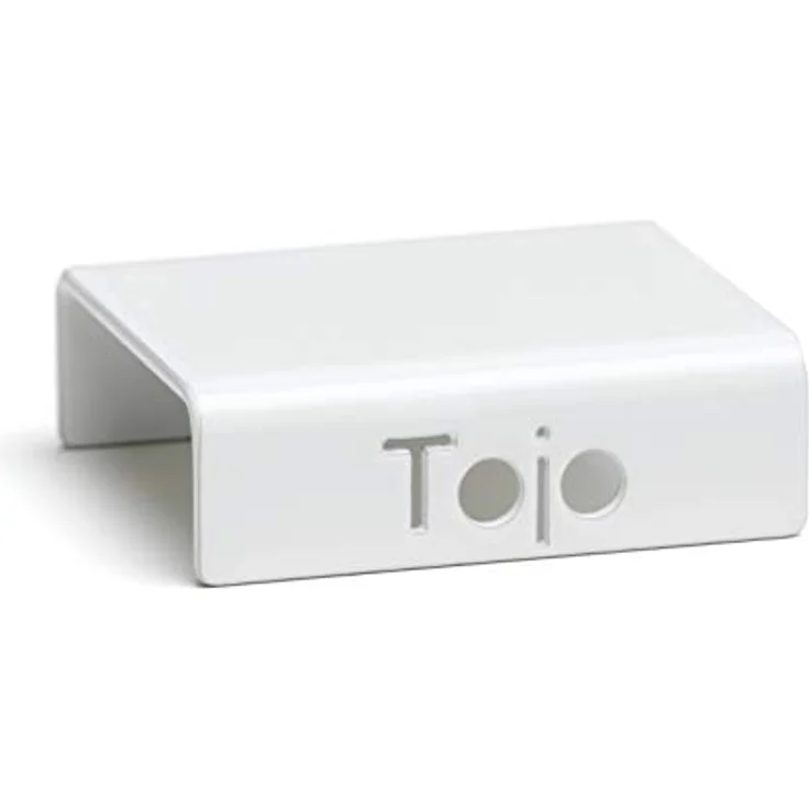 Tojo Griff clip (1-St), U-förmiger Regalverbinder für hochstapler Regale, weiß/antrazit – Bild 1