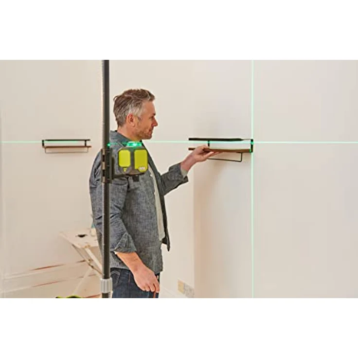 Ryobi RB360GLL, 360° Kreuzlinienlaser mit grünem Laser, max. Arbeitsbereich 25 m, selbstnivellierend – Bild 4