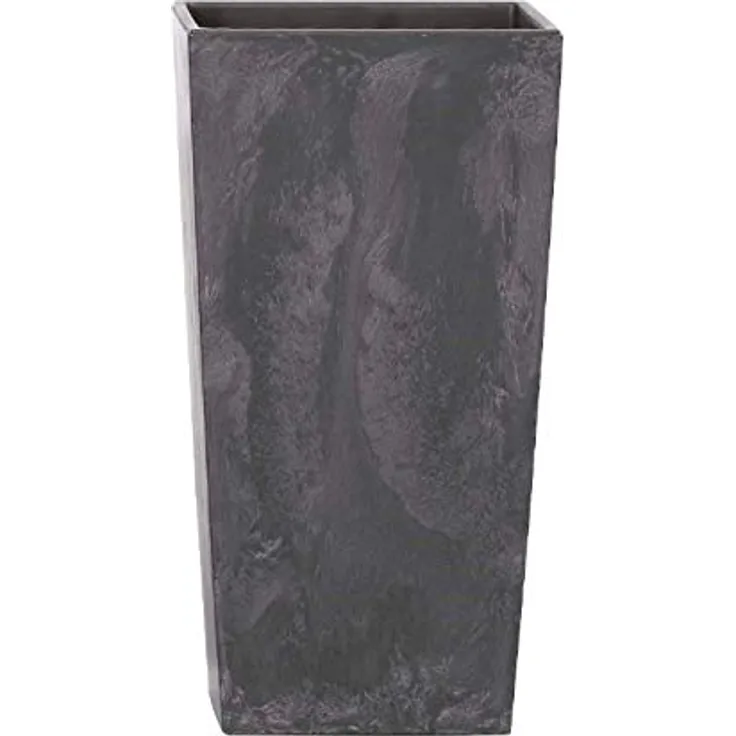 Maceta alta 91,5 L Prosperplast Urbi Square Effect de plástico CON depósito en color Antracita, 75 (alto) x 40 (ancho) x 40 (profundo) cms