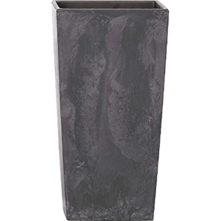 Maceta alta 49 L Prosperplast Urbi Square Effect de plástico CON depósito en color Antracita, 61 (alto) x 32,5 (ancho) x 32,5 (profundo) cms – Bild 1