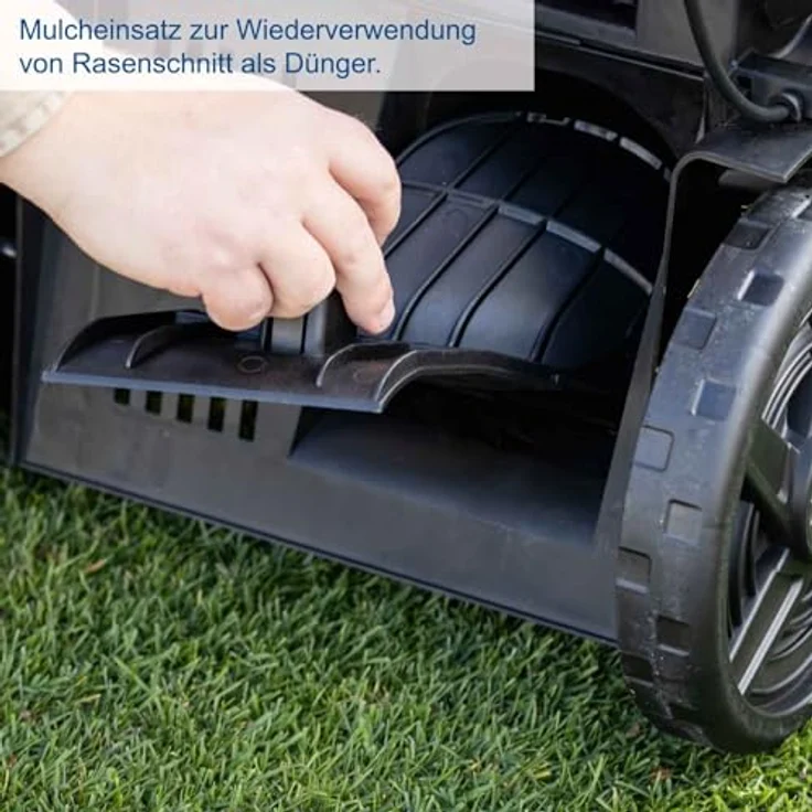 Scheppach IXES 20V Akku-Rasenmäher BC-MP430-X, 43 cm Schnittbreite, 2 Akkus 4 Ah, bürstenloser Motor, Mulcheinsatz – Bild 7