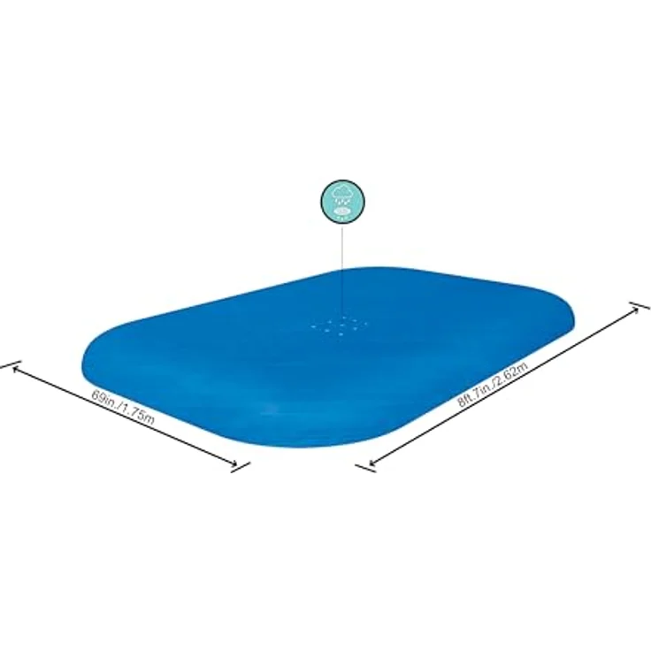 Bestway PE-Abdeckplane für Family Pools 295 x 220 cm, blau, eckig – Bild 3