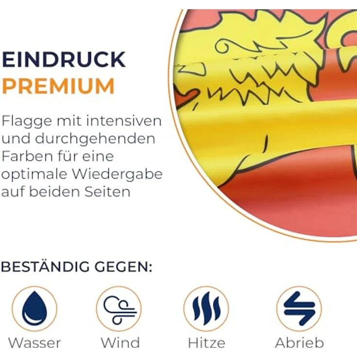 AZ FLAG Sri Lanka Flagge 250x150 cm, Polyester 100D, mit Messing-Ösen, verstärkte Ecken, 300g – Bild 3