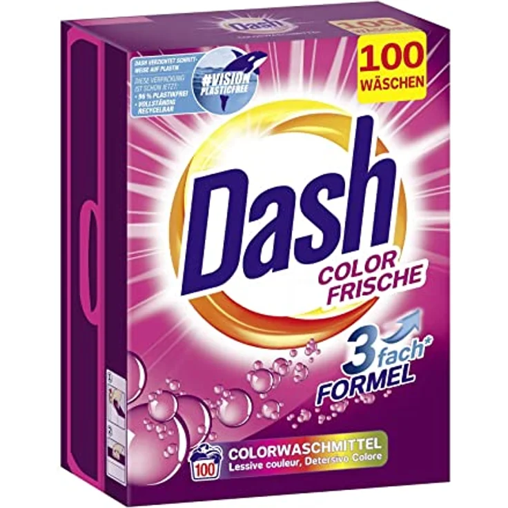 Dash® Color Frische Pulver I Waschmittel für bunte Wäsche I 100 Waschladungen I frische, leuchtend bunte Wäsche | 6,5 kg – Bild 1