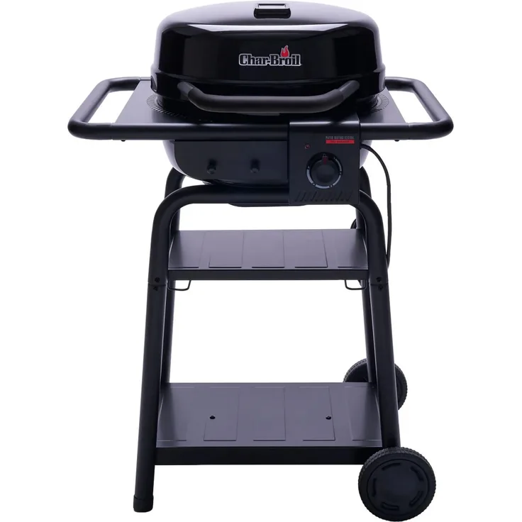Char-Broil Patio Bistro E2Coal, Elektrogrill mit Hybrid Power 2.100 W, Schwarz, TRU-Infrared Technologie, mobil mit 3 m Kabel und Ablagefläche