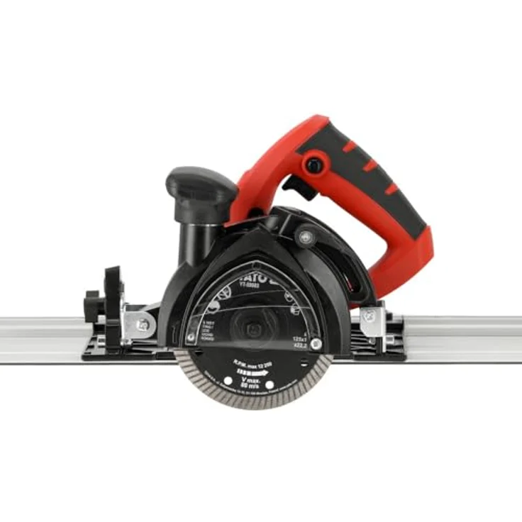 Yato Fliesenschneidemaschine 125mm, 1400W mit 1500mm Führungsschiene, geeignet für Fliesen, Feinsteinzeug und Naturstein, inkl. Diamantscheibe und Zubehör – Bild 2