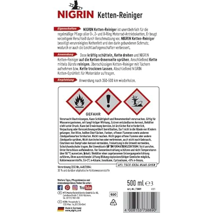 Nigrin Kettenreiniger, 500 ml – Bild 4