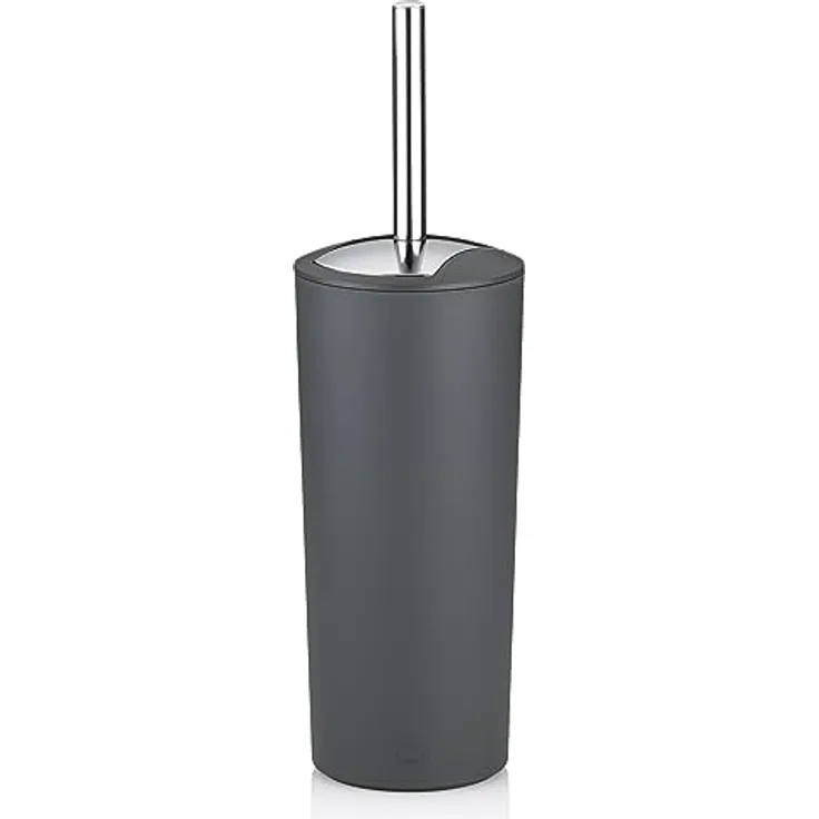 Kela 22276 WC-Bürste und Behälter, 36,5 cm Höhe, Kunststoff, Matt, WC-Garnitur, Marta, Grau