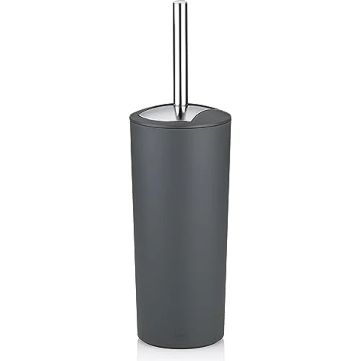 Kela 22276 WC-Bürste und Behälter, 36,5 cm Höhe, Kunststoff, Matt, WC-Garnitur, Marta, Grau – Bild 1