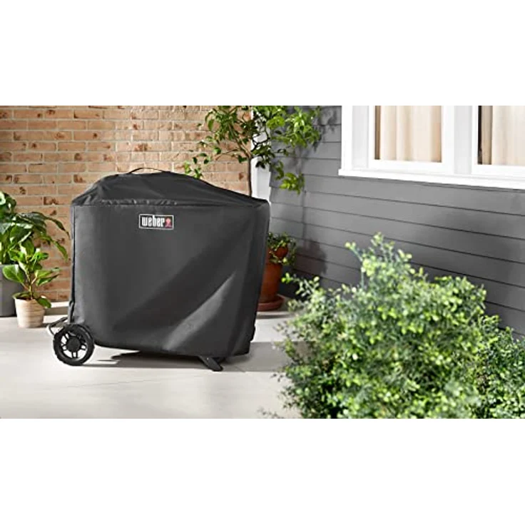 Weber Grill-Schutzhülle Traveler, Wetterfeste Polyesterabdeckung mit Klettbändern für Gasgrill Traveler – Bild 5