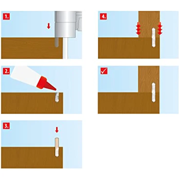 TOX Holz Flachdübel Biscuit Wood P0, 60 Stück – Bild 4