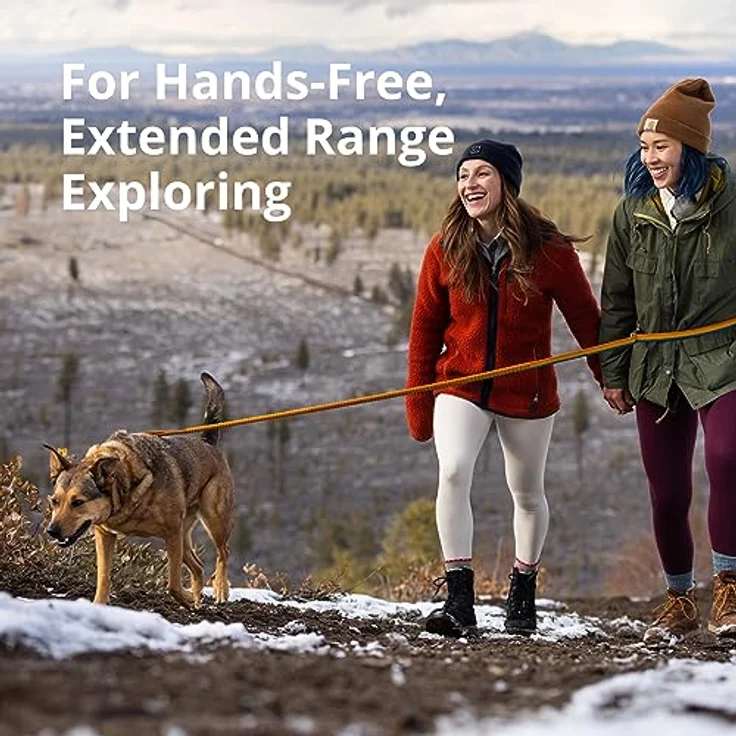Ruffwear, Roamer Bungee-Hundeleine zum Laufen, Radfahren oder Wandern, kann mit der Hand oder ohne Hände verwendet Werden, Felsgrün, 20-30 cm – Bild 2