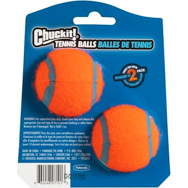 Chuckit 07101 Tennis ball Small, 2 Hundebälle kompatibel mit ballwerfer, S – Bild 2