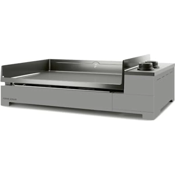 Forge Adour Premium G60 A, Gasgrill mit 5300 W, 2 Brenner, emaillierte Gusseisenplatte, 58,5 x 40,5 cm, für 10 Personen, Butan/Propan – Bild 1
