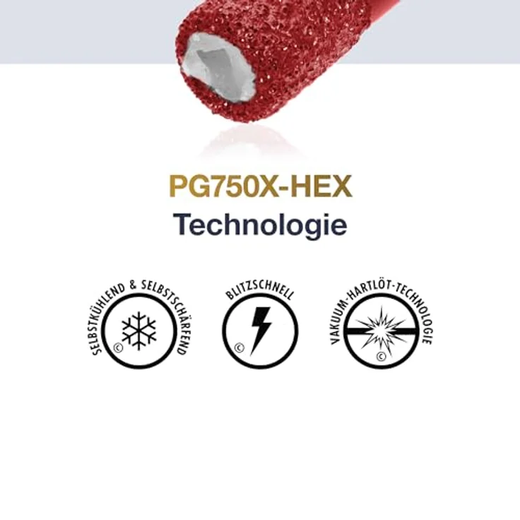 MARCRIST Fliesenbohrer PG750X-HEX, 8mm für präzises Bohren in Fliesen – Bild 6