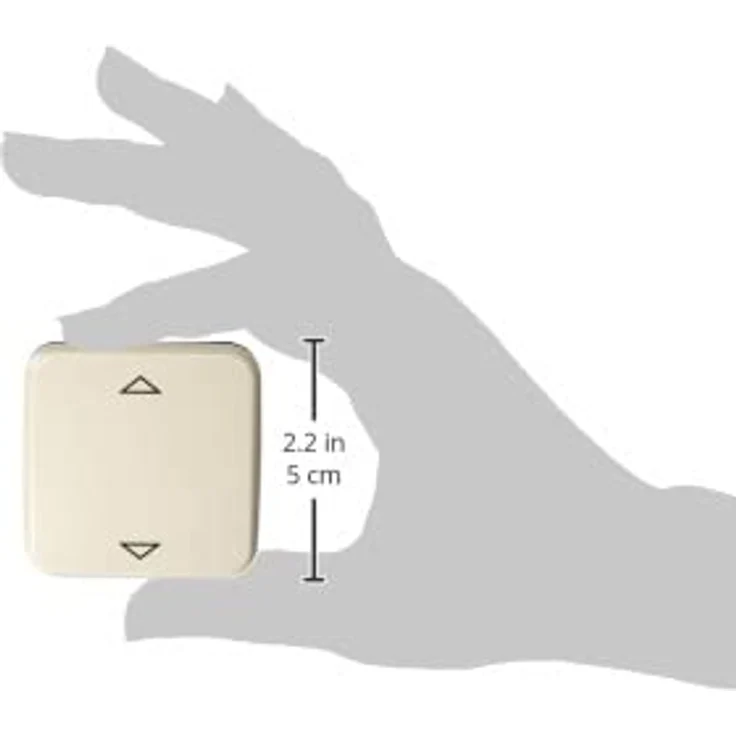 Busch-Jaeger Abdeckrahmen cws/ews 6430-212-102, einteilige Taste für Jalousieeinsatz, elfenbein/weiß – Bild 4