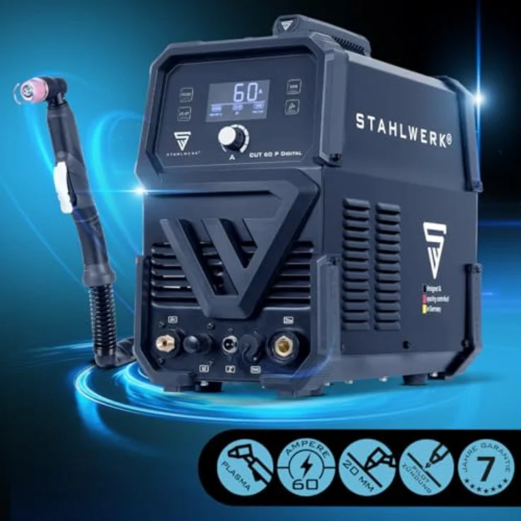 STAHLWERK CUT 60 P Digital, Plasmaschneider mit 60 Ampere, 20 mm Schneidleistung, inklusive THC und Zubehör – Bild 4