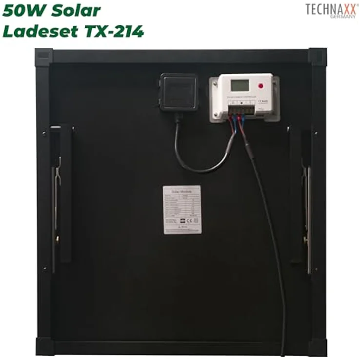 Technaxx 5023 Solarpanel, 50 W mit Laderegler 18 V, zwei USB-Ausgängen, hoher Wirkungsgrad bis 16,69% – Bild 3