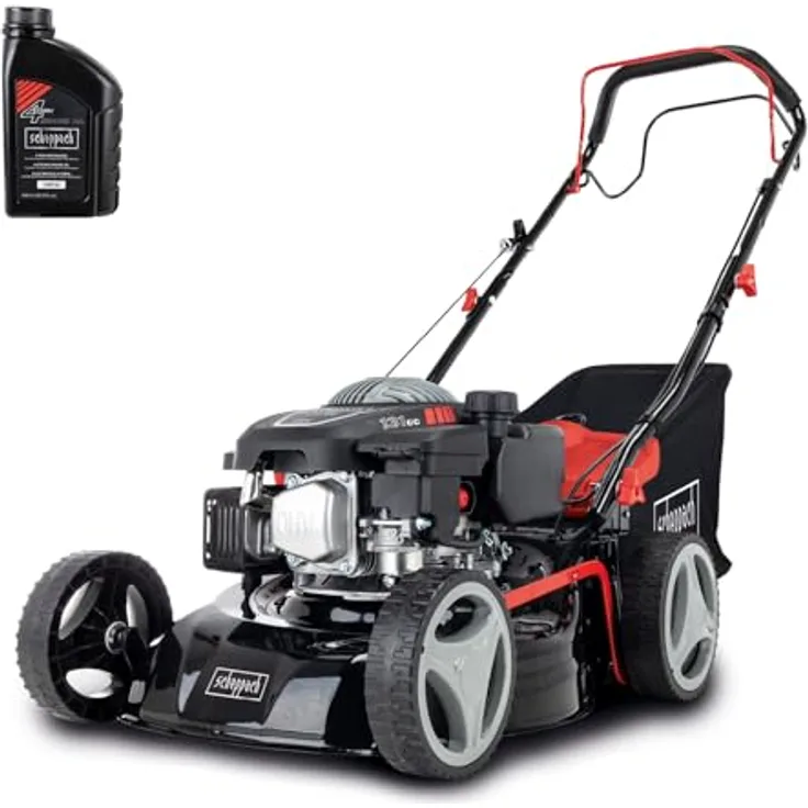 Scheppach RM420A, Benzin Rasenmäher 3,3PS 5in1 mit Antrieb, Schnittbreite 42cm, inkl. 0,6 L Öl