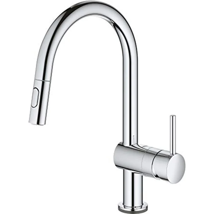 Grohe Minta Touch, Küchenarmatur mit C-Auslauf, Dualbrause, Laminarstrahl, Hochdruck, 360° schwenkbar – Bild 1