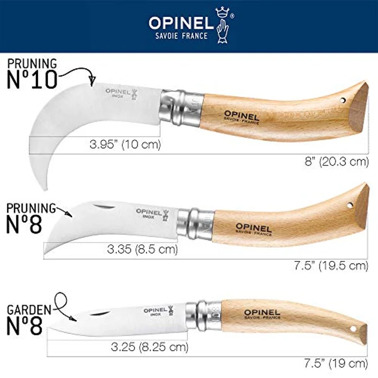 Opinel Uni Nr.10 Gärtnermesser, Braun, 19.5 – Bild 3