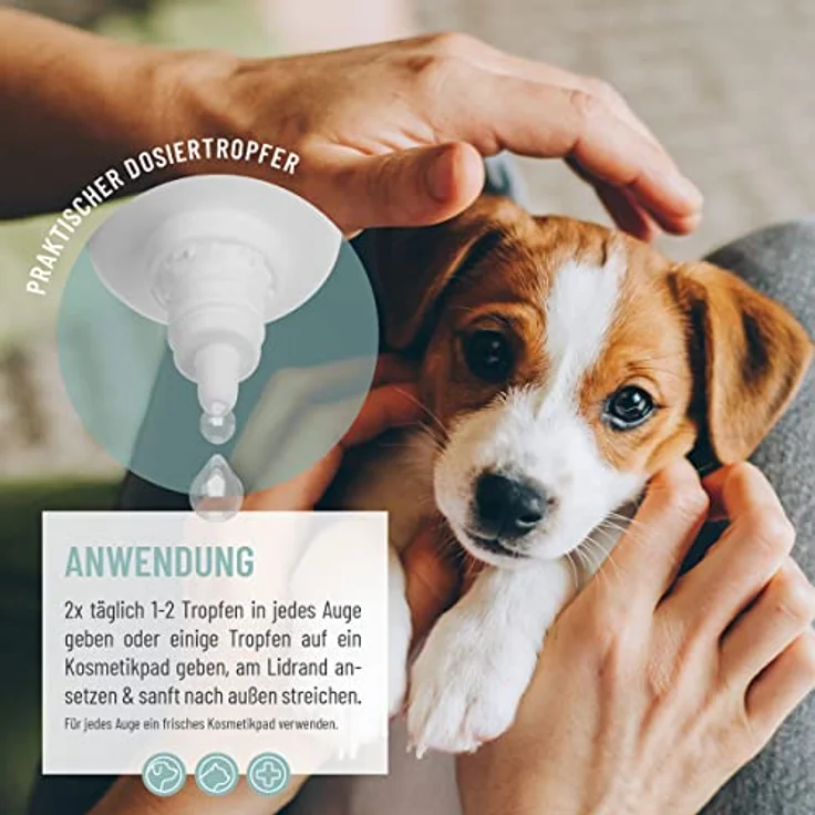 ReaVET Spezial Augentropfen für Hunde und Katzen 20 ml, bei gereizten Augen und Tränenflecken, Augen Pflege mit kolloidalem Silber – Bild 3