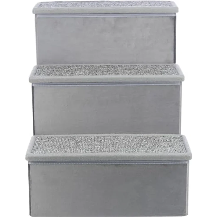 TRIXIE Haustiertreppe Treppe grau für Hunde, belastbar bis zu 50 kg, Maße: 34 x 45 x 50 cm – Bild 4