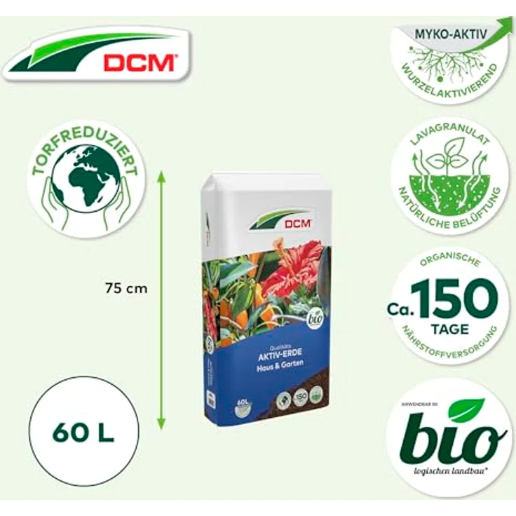 DCM Qualitäts Aktiv-Erde Haus & Garten, 60 Liter - Cuxin – Bild 5