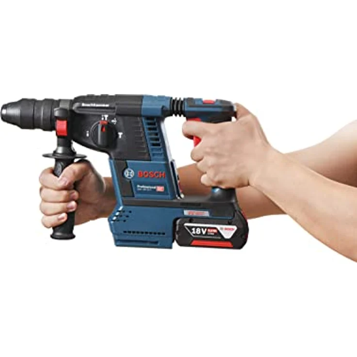 Bosch Professional 18V System Akku Bohrhammer GBH 18V-26 F (1025 Watt, 2.6 Joule, SDS plus, KickBack Control, inkl. Schnellspannbohrfutter 13 mm, Zusatzhandgriff, Hammer Bohr, ohne Akku, im L-BOXX) – Bild 3