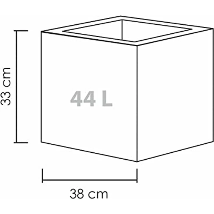 Scheurich C-Cube Pflanzgefäß Stony Black 40 cm, Höhe 33 cm – Bild 4