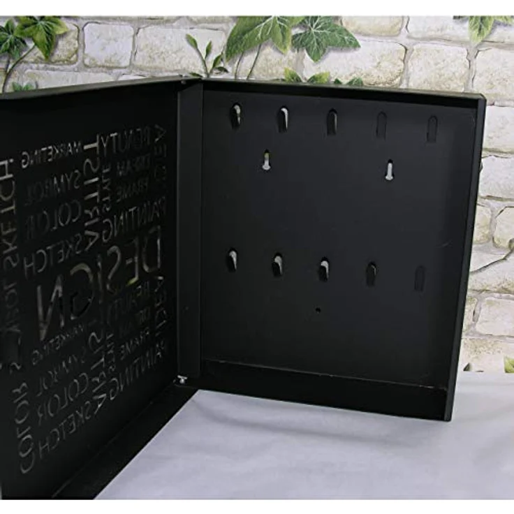 HAKU Schlüsselkasten HAKU Möbel Schlüsselkasten (BHT 22x24x5 cm) schwarz, mit 10 Haken – Bild 4