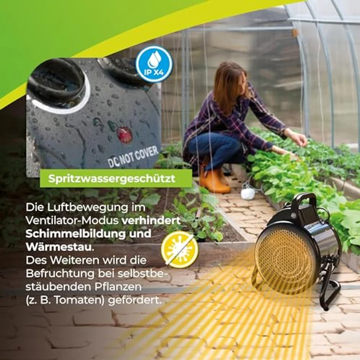 Bio Green Gewächshausheizung Palma Basic (Thermostat manuell) – Bild 7