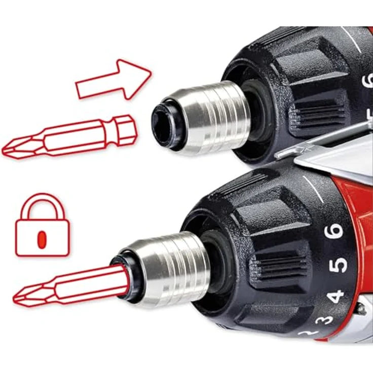 Einhell Akku Knick Schrauber Set TE-SD 3,6 Li (Lithium Ionen, 3,6 V, 1,5 Ah, 3,5 Nm, 2x LED-Licht, Ladegerät, 32 tlg. Bitset, Aufbewahrungsbox) – Bild 3