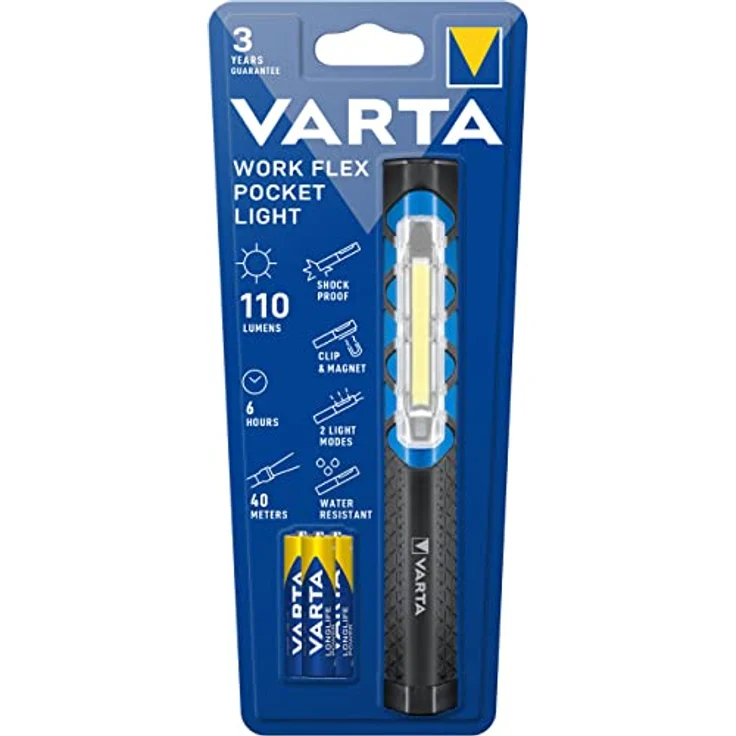 Varta Arbeitslampe Work Flex Pocket Light 3AAA mit Batt., 17647101421 – Bild 2