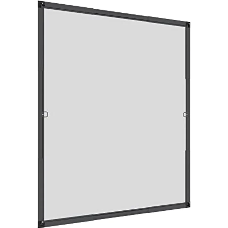 Windhager Insektenschutz teleskopierbares Fliegengitterfenster Flexi Fit, Spannrahmen-Fenster, Teleskopfenster ohne Sägen, Selbstbausatz 130 x 150 cm, Anthrazit, 04306 – Bild 1