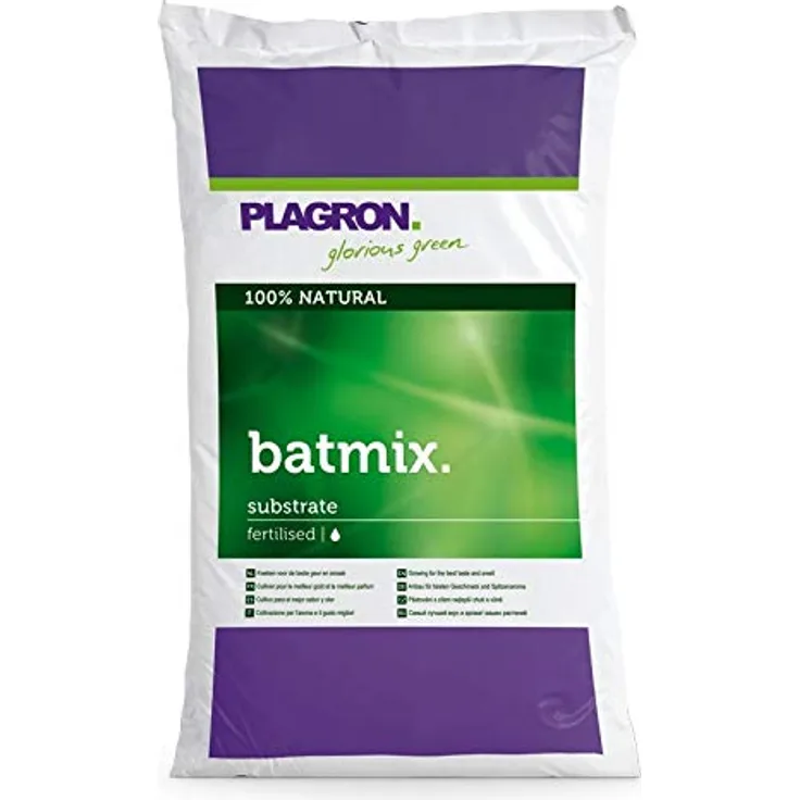 Plagron Batmix 50L, hochwertige Pflanzenerde mit integriertem Dünger