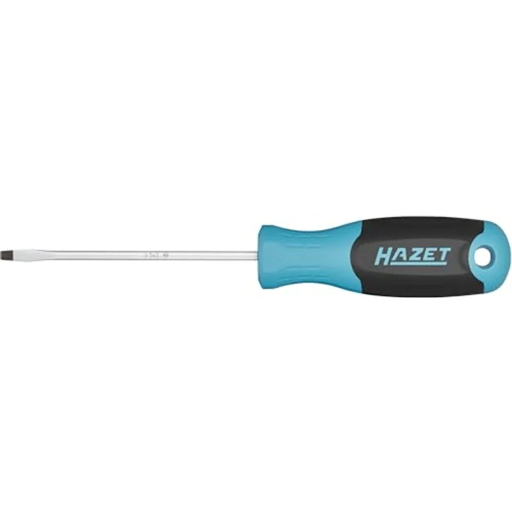 Hazet Schraubendreher 811-30, Schlitz Profil, sw 0,5 x 3 mm, 165 mm Länge, rutschfester 3-Komponenten-Griff, mit Schlagkappe und Aufhängeloch – Bild 3