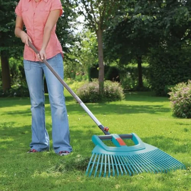 GARDENA CS-Kunststoff-Fächerbesen XXL vario Sortiment, blau, 21 x 27,5 x 27,5 cm, 03107-30 – Bild 2