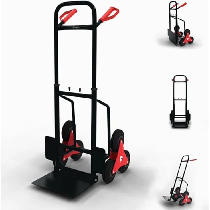 MAXCRAFT Treppenkarre bis 150 kg - 6 Räder, Schwarz – Bild 2