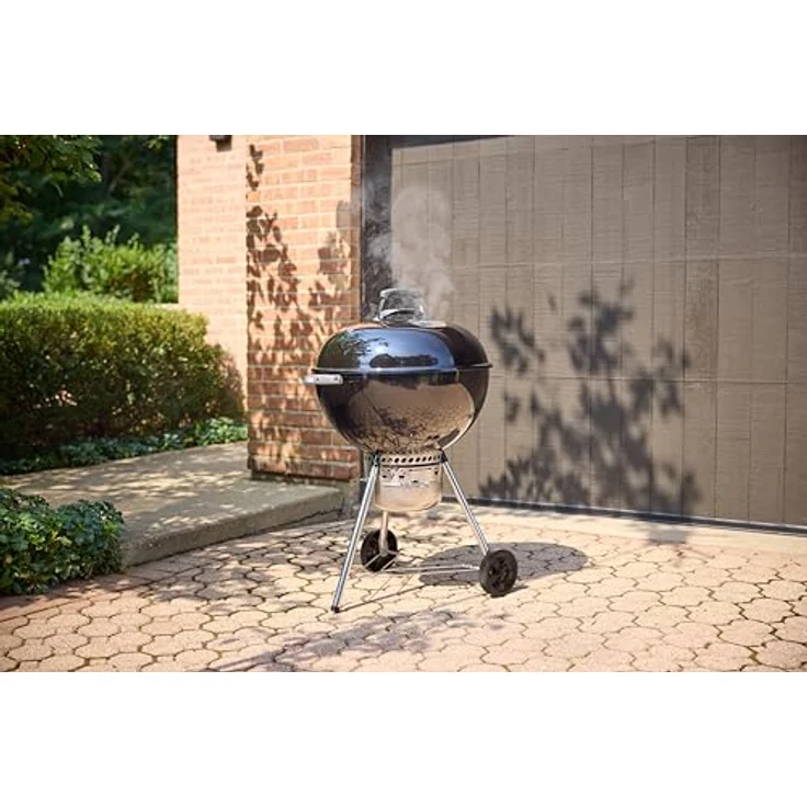 Weber Original Kettle Premium Holzkohlegrill, 57 cm mit Porzellanemailliertem Deckel, One-Touch-Reinigungssystem und integriertem Deckelthermometer, Schwarz – Bild 4
