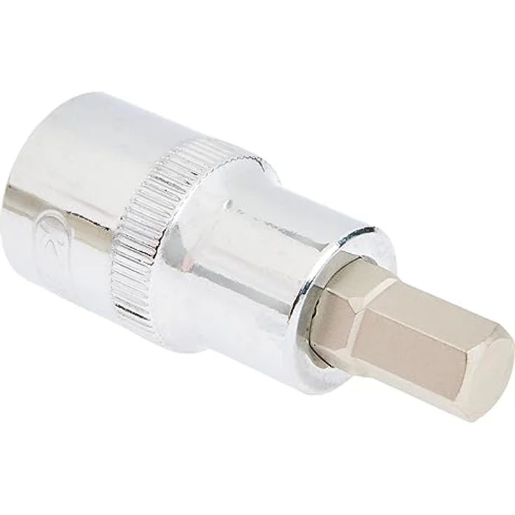 KS Tools Sechskant-Bit CHROMEplus, 1/2" Stecknuss Innensechskant, kurz, 9 mm, hochglanz verchromt, mit Kugelfangrille, Chrom-Vanadium – Bild 3