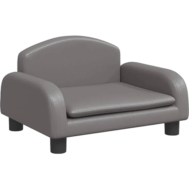 vidaXL Hundebett Grau 50x40x30 cm Kunstleder