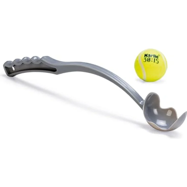 Karlie Tennisball Wurfschleuder, ultimativer Outdoor-Hundespielzeug mit weitem Ballwurf, grau – Bild 2